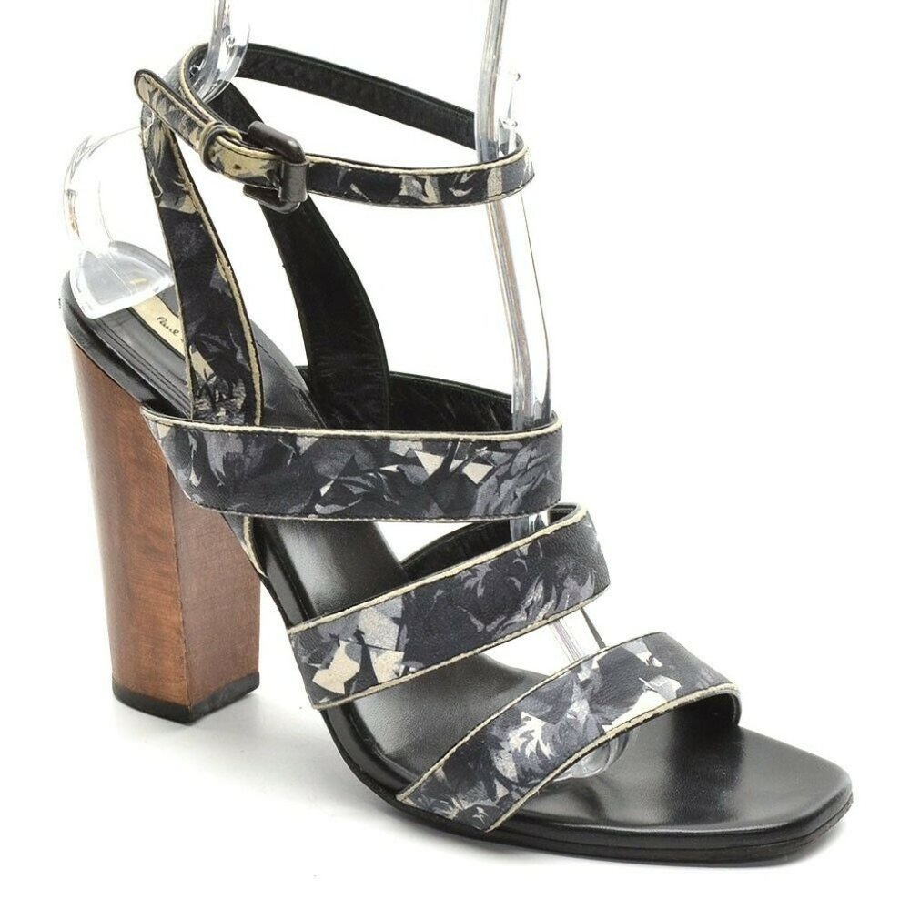 Paul Smith Georgia Black Strappy Sandals Heels 41